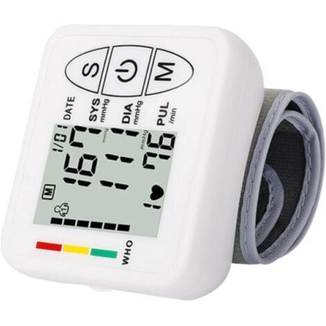 Smart Accurate Blood Pressure Monitor, Professional Electronic Upper Arm Blood Pressure Monitor, Automatic Detection of Hypertension, Arrhythmia, Pulse, Adjustable Cuff, White