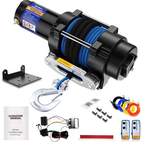 Electric Winch 12V 4500 LBS/2 T Synthetic 15 m (1/5)