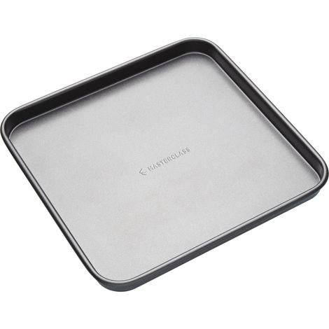 MasterClass Bandeja de horno cuadrada antiadherente sin PTFE, PFOA ni BPA, robusta de acero al carbono de 1 mm de grosor