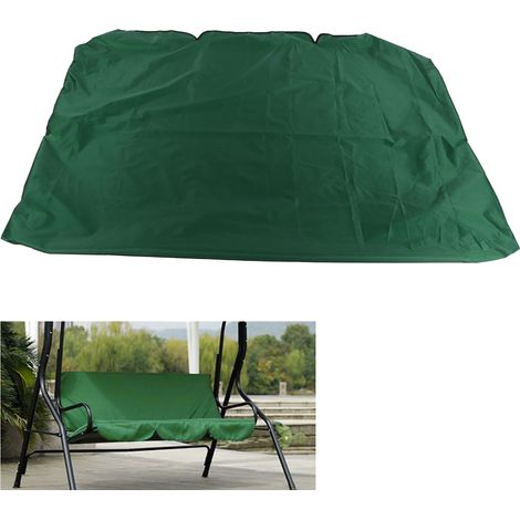 Coussin de balancelle de jardin imperméable vert foncé 150 x 50 x 10 cm, housse de coussin pour balancelle de jardin. (1/5)