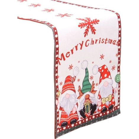 Chemin de table de Noël, Pare-soleil de commode « Joyeux Noël », Chemin de table de Noël, Paravent de commode (1/5)