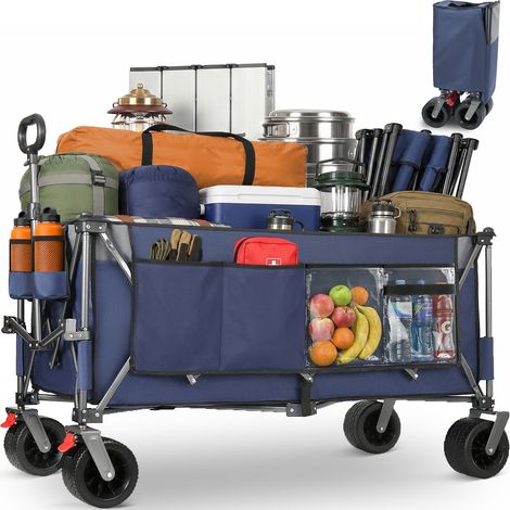 Carro de transporte plegable 250 kg con ruedas OKMYHOME (1/2)
