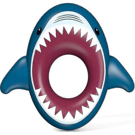 Bouée gonflable en forme de requin pour adultes et enfants, pour la piscine et la plage, les fêtes aquatiques estivales.-AquaForge (1/5)