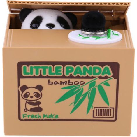 Voler de l'argent Panda Bank Tirelire Panda, banque de pièces de monnaie, vol automatique de pièces de loisirs vitrine (1/4)