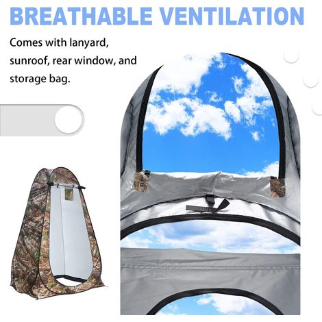 La tente pliante portable est idéale pour les douches extérieures, les vestiaires, les abris solaires et les toilettes de camping (couleur camouflage) - RAPANDA