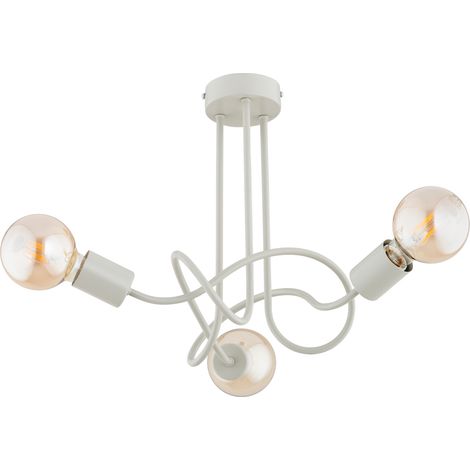 Plafonnier industriel métal gris 3xE27 Wingo Alfa (1/3)