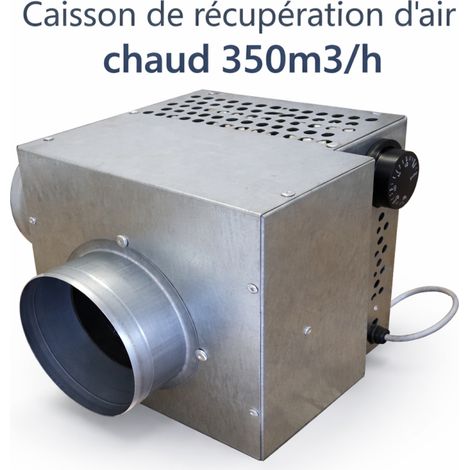 Wärmerückhalteschacht 350 m³/h - 2 bis 3 Öffnungen - Für Kamin