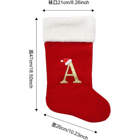 Large Christmas stockings, Christmas decorations, English letter ornaments, letter socks, children's cartoon gift bags