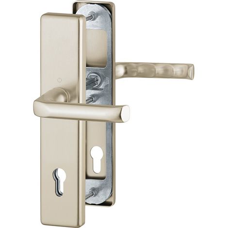 HOPPE® Schutz-Drückergarnitur mit Langschild London 113/2221/2410, 10/92 mm, Aluminium, 3701355 (1/4)