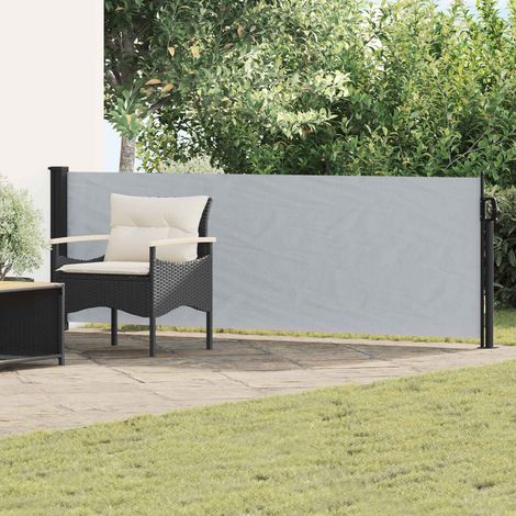 vidaXL Tenda laterale retrattile Grigio 500 x 100 cm Poliestere