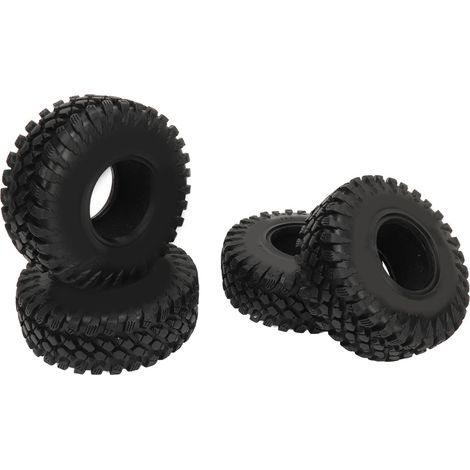 Pneus RC 2,2 pouces (lot de 4) en caoutchouc pour crawler RC 1/10, diamètre 130 mm, accessoires RC noirs (1/5)