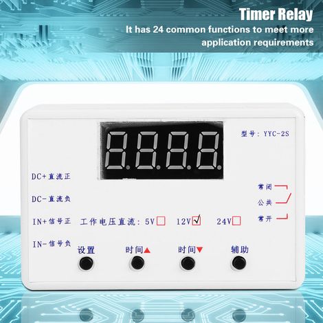 Relais temporisé numérique LED 12V, module interrupteur de contrôle automatique avec affichage réglable, minuterie programmable pour automation (1/5)