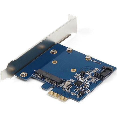 PCIe x1 zu mSATA SSD + SATA 3.0 Erweiterungskarte PCI für Express Mini SATA SSD Adapter (1/5)