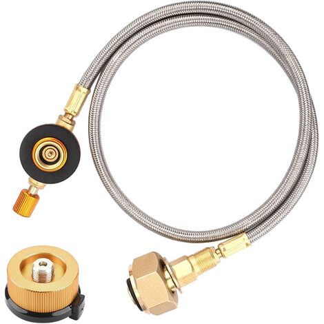 Adaptateur Gonflable - Tube Métallique de Remplissage pour Bouteille de Gaz Propane - Pour Camping et Extérieur - Lot de 1