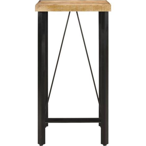 Table de bar，Table de Cuisine，Table Haute 55x55x107 cm bois massif de manguier et fer CFW542574 (1/5)