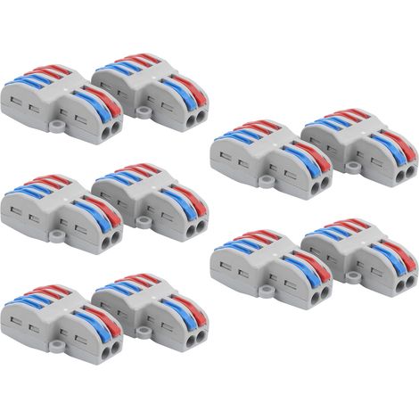 Lot de 10 connecteurs de fils compacts à levier et bornier à connexion rapide SPL-42 (1/5)