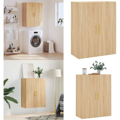 Wandschrank Sonoma-Eiche 69,5x34x90 cm - Holzschrank - Sonoma-Eiche (1/5)
