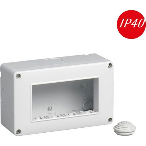 Custodia idrobox per esterno a  4 posti compatibile con matix cassetta per interruttori ip40 (1/3)