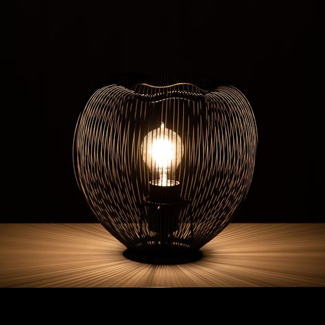 Jaula - Lampada da tavolo in metallo nero (1/4)