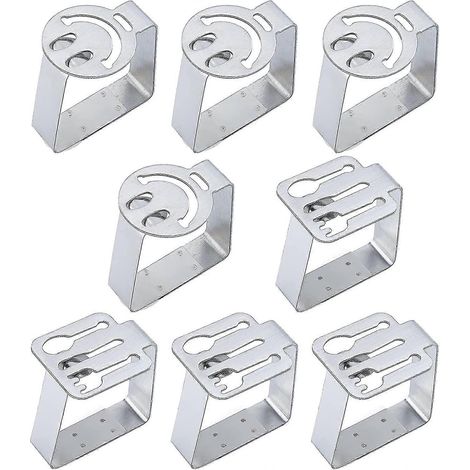 Tischdeckenklammern, 8 Stück verstellbare Tischdeckenklammern aus Edelstahl (Geschirr und Smiley-Gesicht) (1/5)