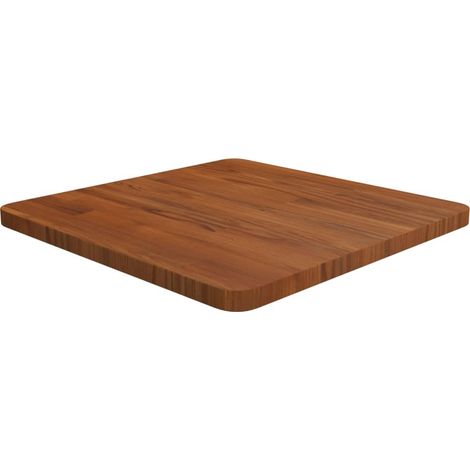 Tischplatte Quadratisch Dunkelbraun 50x50x2,5cm Eiche Behandelt