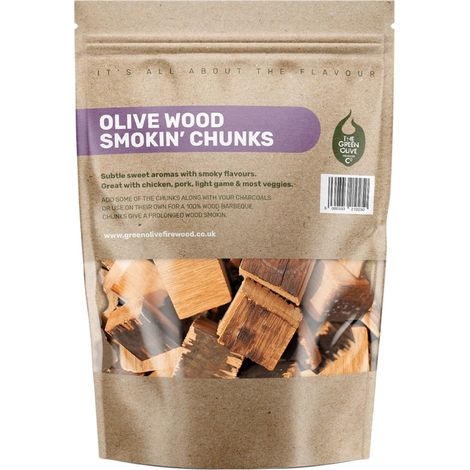 Green Olive Firewood Company Olive Wood Chunks 1.6kg (1/3)