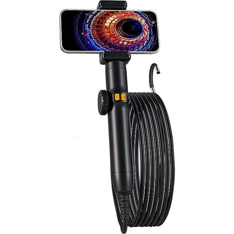 1.5M Caméra d'inspection endoscope industrielle à objectif de 6 mm Flexible Endoscope serpent articulé Caméra d'inspection du moteur (1/5)