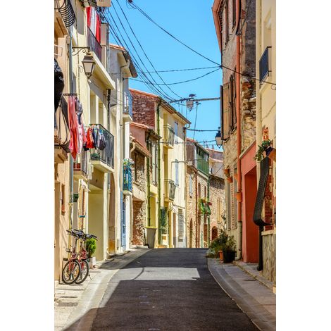 Tableau sur toile ruelle Occitane 45x65 cm - Impression sur Toile Murale Décorative - Image imprimée en HD sur Toile - Toile sur Châssis en Bois FSC - Fabriqué en France (1/4)