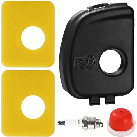 5-teiliges Rasenmäher-Luftfilterabdeckungsset, Luftfilterabdeckung 595660, Schaumstoff-Luftfilter 799579, Primerpumpe 594281, Zündkerze 4106