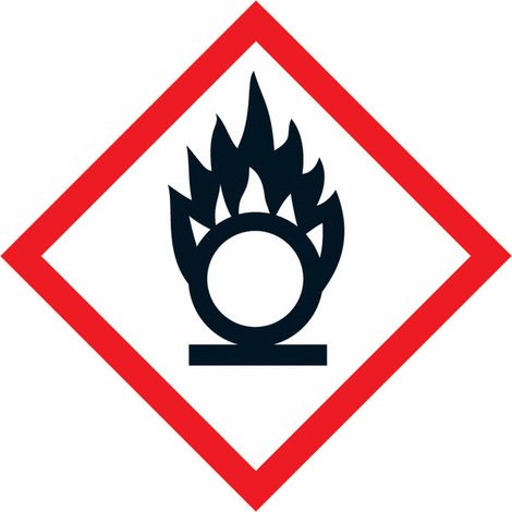 Cartello adesivo “Pittogramma GHS03 – Comburente”