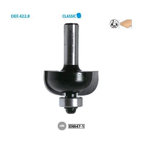 Mèche profil 2 coupes - Queue : 8 mm - Longueur : 13 mm - Diametre : 25 mm - ISOCELE (1/2)