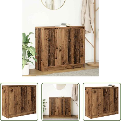 Holzwerkstoff - Sideboard Altholz-Optik 85x34x76 cm Holzwerkstoff (1/5)