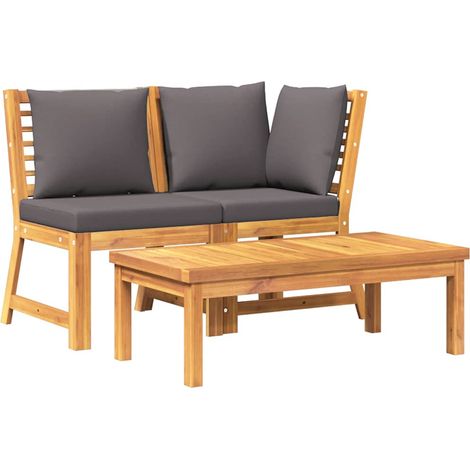 Maison Exclusive - 3-tlg. Garten-Lounge-Set mit Dunkelgrauem Kiss