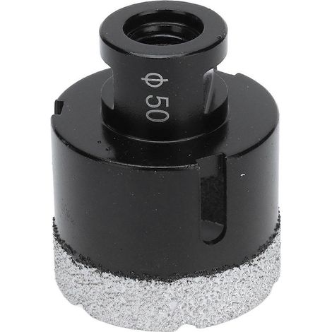Foret diamanté brasé sous vide, scie cloche pour marbre, M14, noir, 50 mm