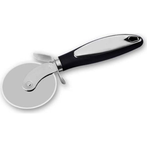 Tagliapizza classico, adatto anche per tagliare croste di pane, torte, ecc., si impugna in modo sicuro e comodo, protegge le dita, lavabile in lavastoviglie. (1/2)