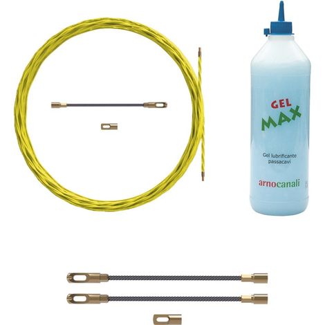 Arnocanali - KIT Sonda SPIRALATA Ø 3,5mm L20m + liquido scivolante 150 ml + teste ricambio (1/2)
