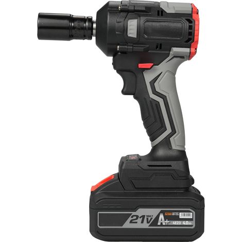 Clé à chocs sans fil 21V Brushless Couple 350N.m Mandrin 1/2" avec Batterie 4.0Ah Chargeur Rapide et 17 Accessoires (1/5)