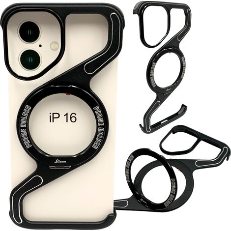 Hülle für iPhone 16 Armored Magsafe Metallhülle Titanhalterung (1/5)