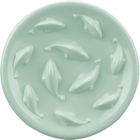 Slow Feeder Bowl for Cats and Small Dogs, Fish Pool Design, Fun Interactive Feeding Bowl for Healthy Diet, Made of Melamine Material (1/3)