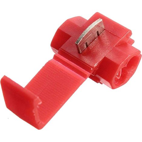 50 raccords instantanes electriques connecteurs rapides rouges (1/2)