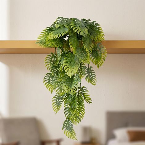 80cm Artificial Trailing Tropical Monstera Plant Sage Green (1/5)