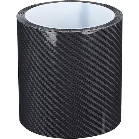 Film de protection en fibre de carbone anti-rayures, seuil de porte de voiture, bande adhésive noire (1/5)