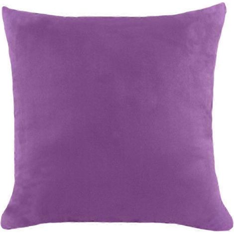 Housse de coussin en velours double face - 45 x 45 cm / 60 x 60 cm - Blanc-Dark Purple-60x60cm (1/5)