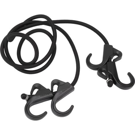 Cordes élastiques résistantes aux UV avec crochets noirs, en POM, sangles de camping pour attacher les bagages (1/3)