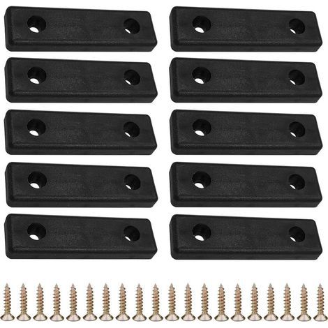 Lot de 10 patins en plastique à visser 50x14mm – Protection pour sols – Glisseurs pour meubles – Idéal pour parquet et carrelage (1/5)
