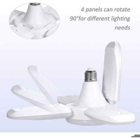 Éclairage Garage LED 60W - Panneau Ajustable - 6000Lm 6500K - E27/E26 - Installation Facile Lumiryn (1/5)
