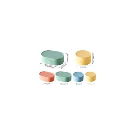 Set di 4 portasapone da viaggio, impermeabile e solido, ideale per escursioni, doccia, bagno, scuola e palestra - Crezuo