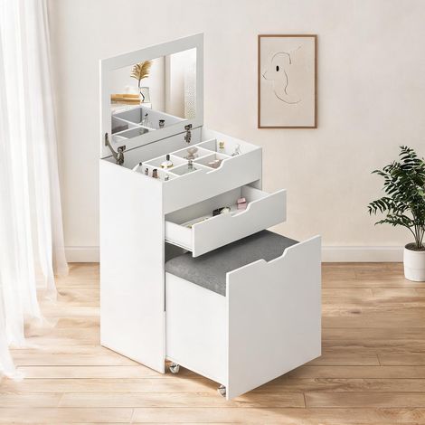 Coiffeuse bianco 60 x 40 x 114 cm (1/5)