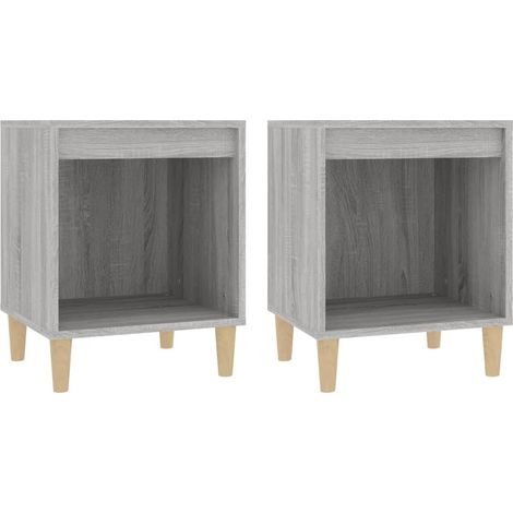 Maison Exclusive - Nachttische 2 Stk. Grau Sonoma 40x35x50 cm