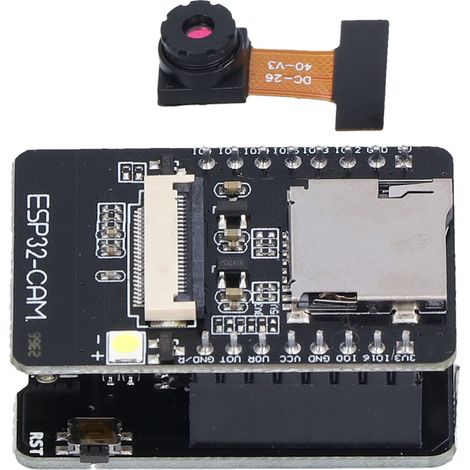 Carte de développement ESP32-CAM WiFi Bluetooth avec module OV2640 OV7670, pilote d'alimentation, récepteur intégré, pour projets IoT et vidéosurveillance. (1/5)